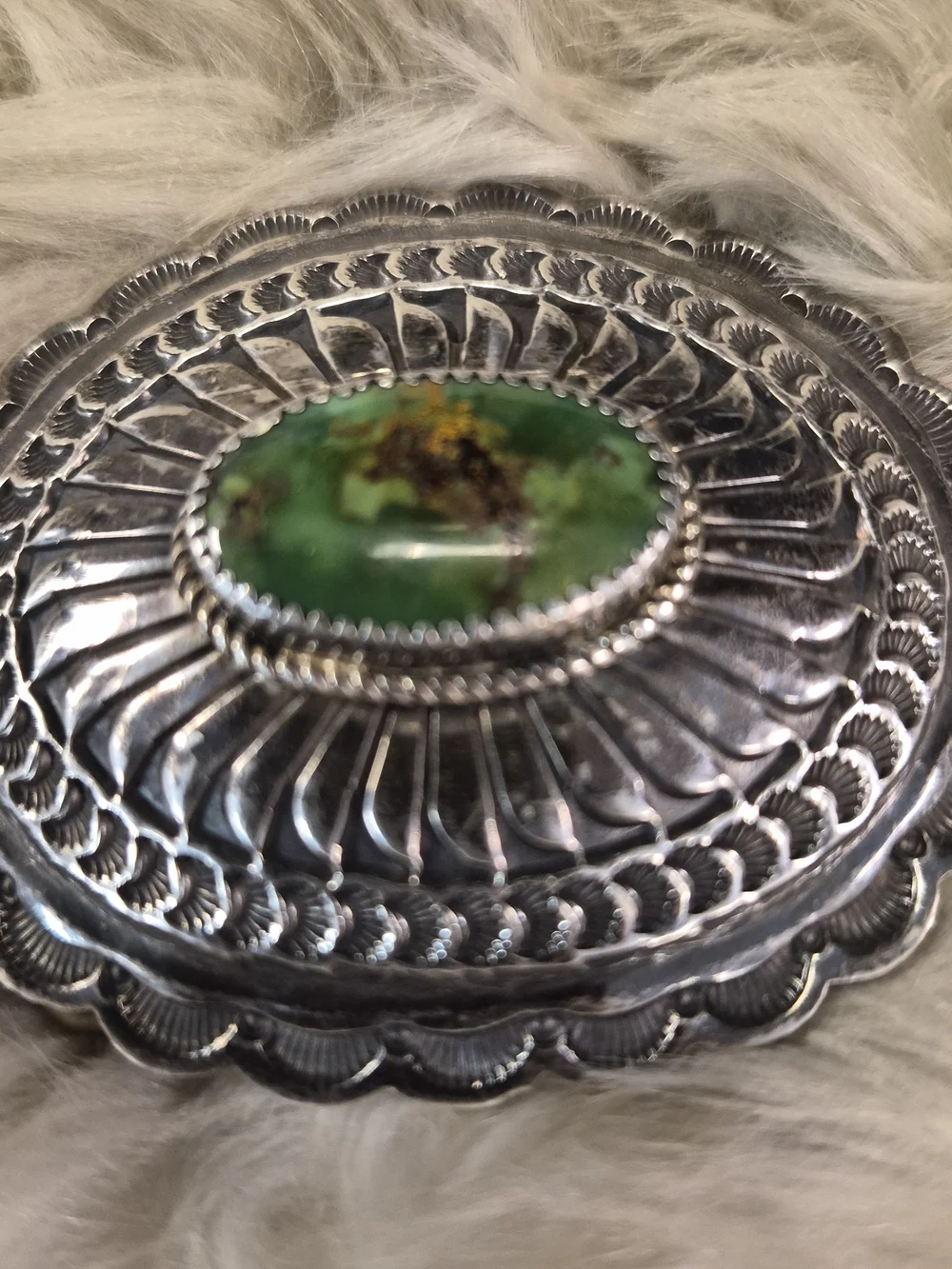 Vintage Sterling Silver Belt Buckle EUC Handmade